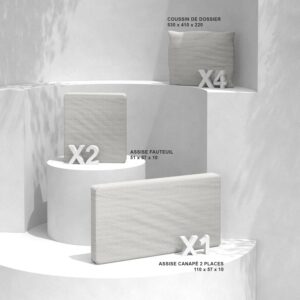 Fundas de cojín de recambio para muebles de jardín Calvi de 4 plazas