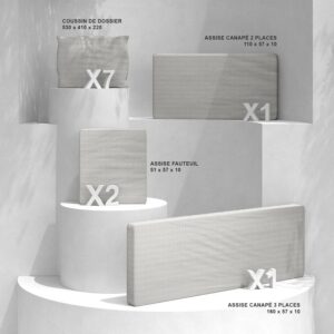 Cojines de recambio para muebles de jardín Calvi de 7 plazas