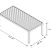 Mesa de jardín Murano de aluminio para 8 personas (210 x 100 cm) - Imagen 12