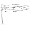 Parasol Bahía Offset 3x3 - Imagen 4