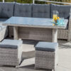 Mesa de jardín Tivoli de aluminio de 6 plazas (145 x 85 cm)