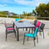 Mesa de jardín Murano de aluminio para 8 personas (210 x 100 cm)