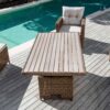 Mesa de jardín abatible y abatible de aluminio Tivoli para 6 personas (145 x 85 cm) - Imagen 4